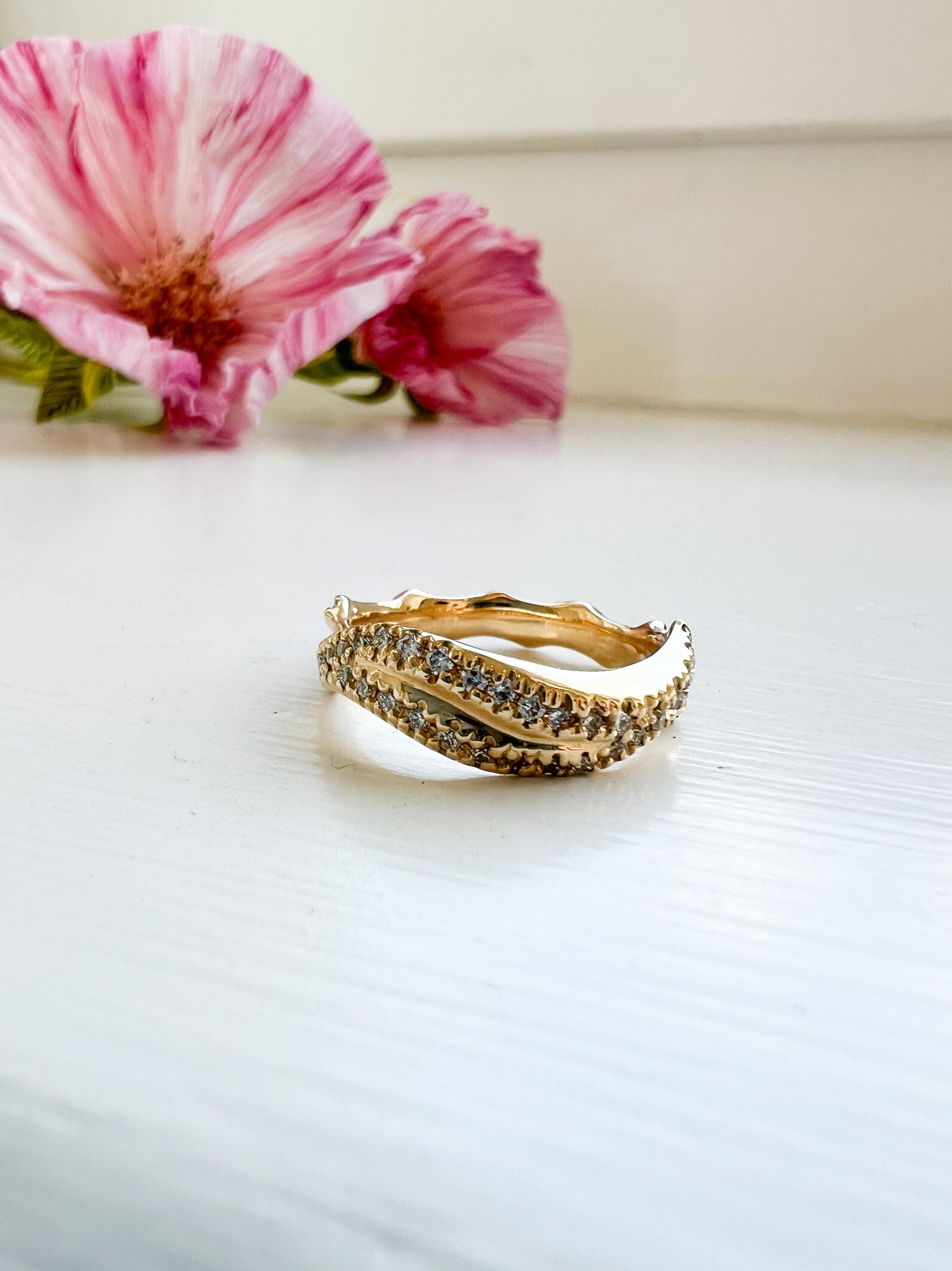 Diamant ring, wave