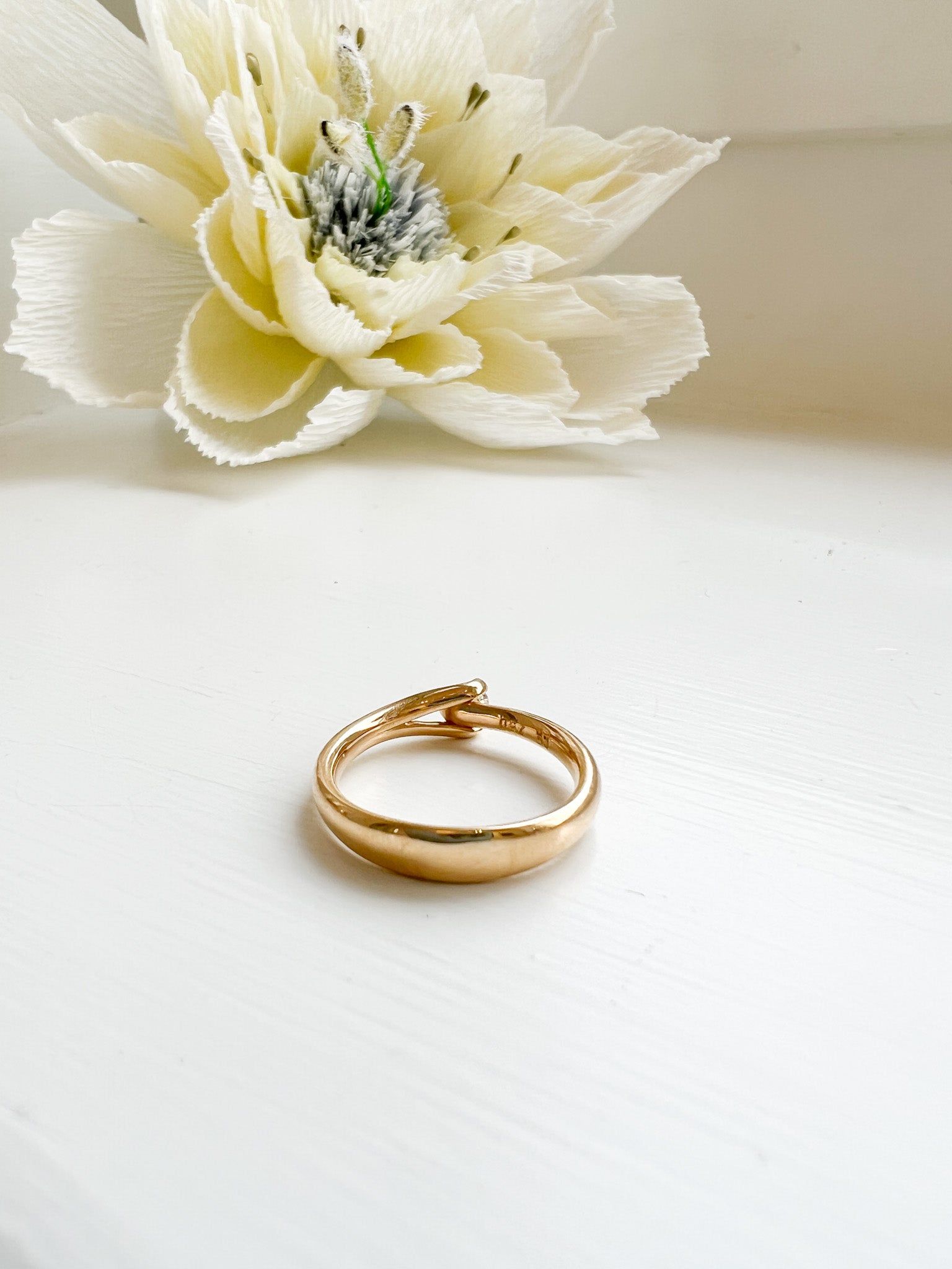 Solitaire ring med diamant