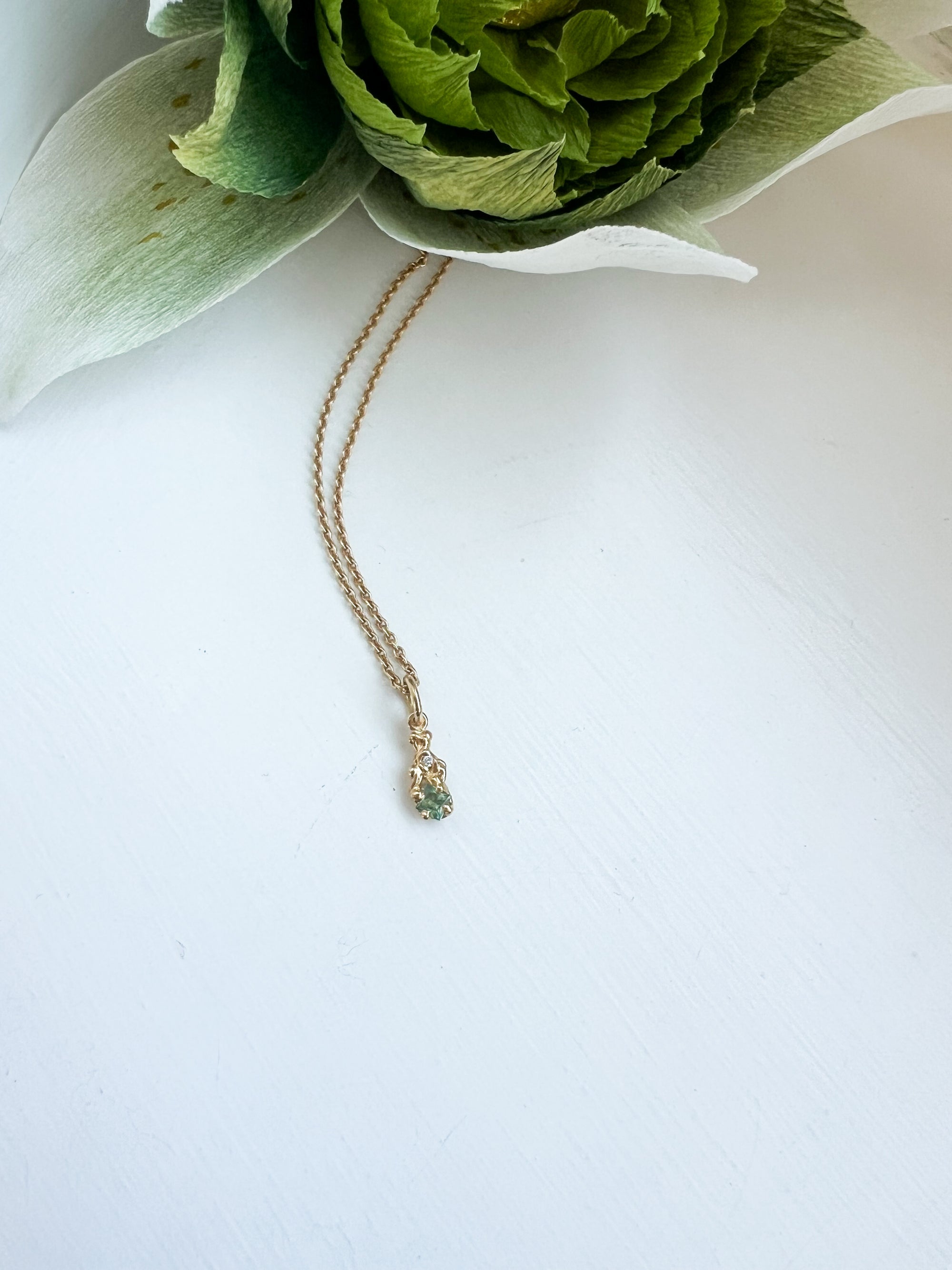 Candle, grøn safir & diamant